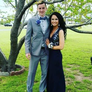 Two piece prom dress